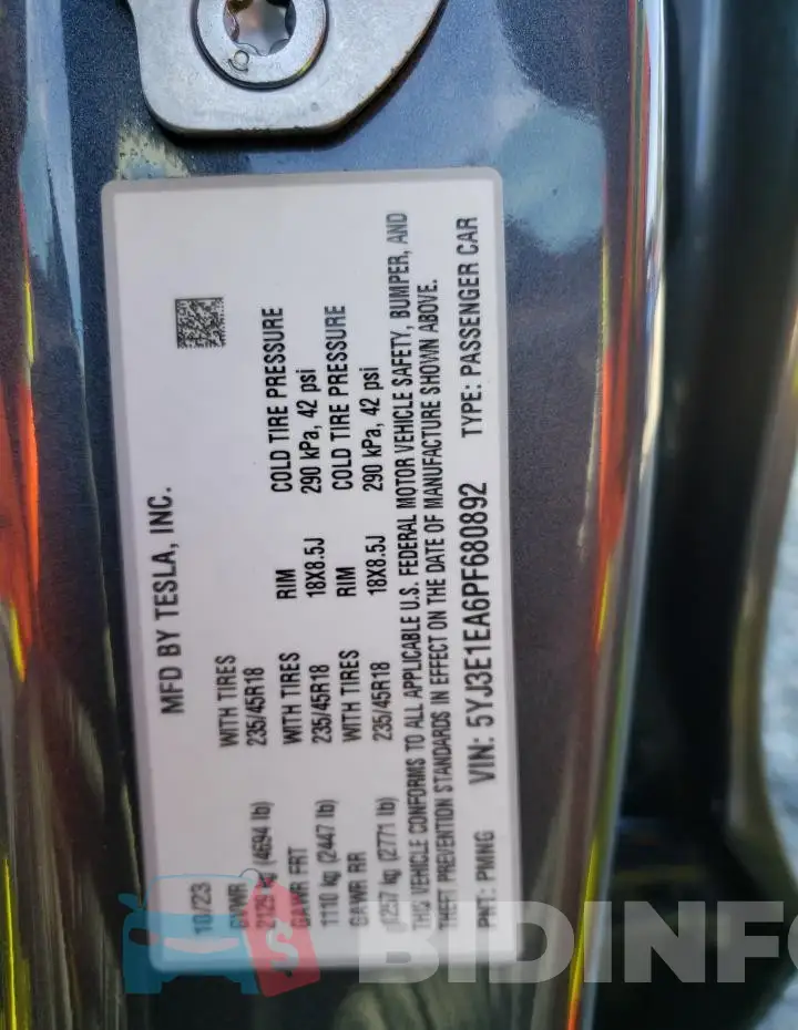 5YJ3E1EA6PF680892 Photo# 12