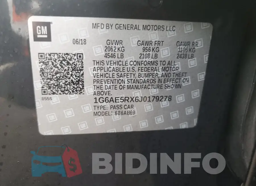 1G6AE5RX6J0179278 Photo# 12