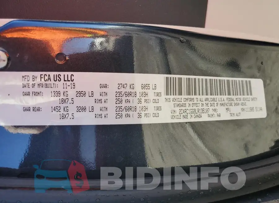 2C4RC1GG9LR135107 Photo# 14