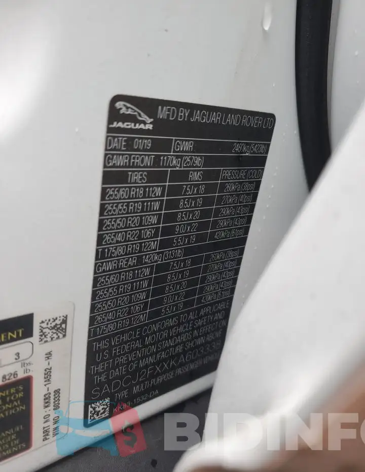 SADCJ2FXXKA603338 Photo# 12