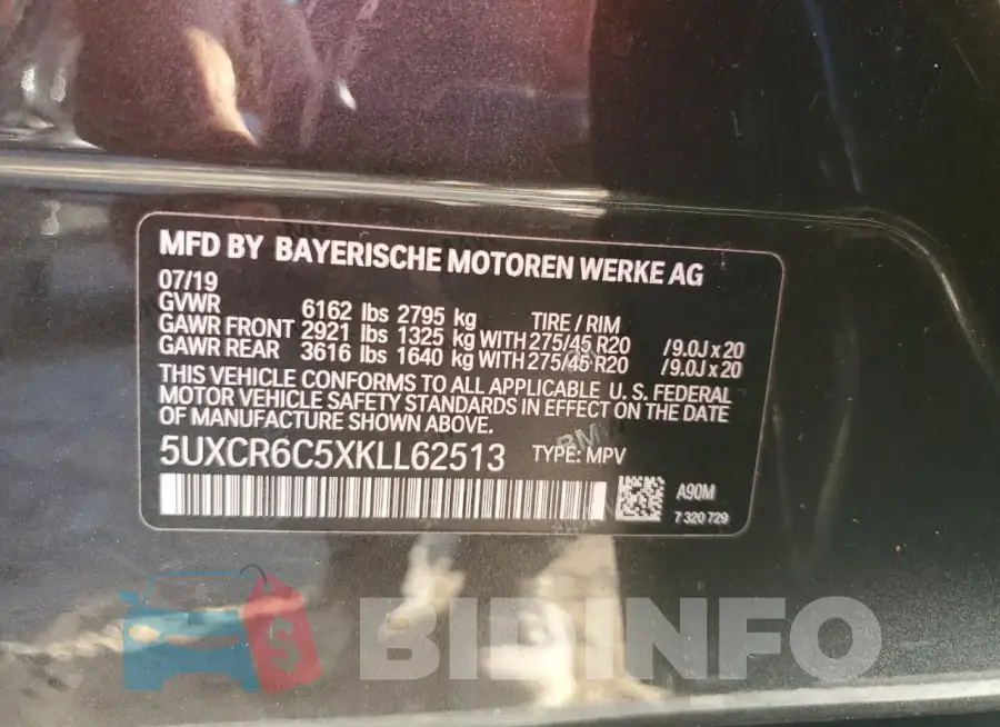 5UXCR6C5XKLL62513 Photo# 14