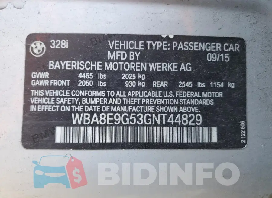WBA8E9G53GNT44829 Photo# 12