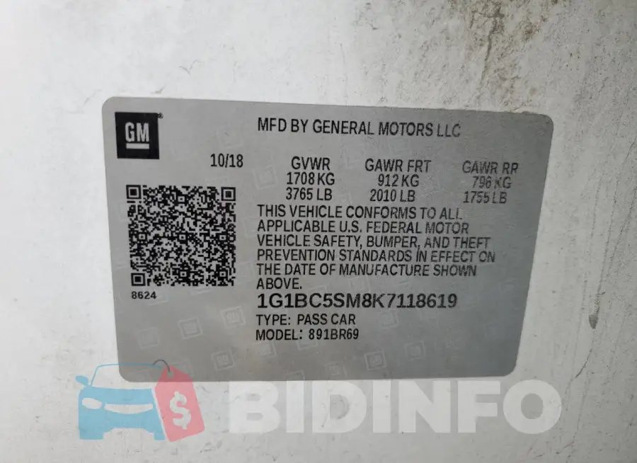 1G1BC5SM8K7118619 Photo# 12