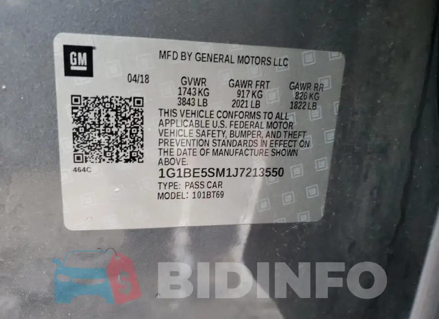 1G1BE5SM1J7213550 Photo# 13