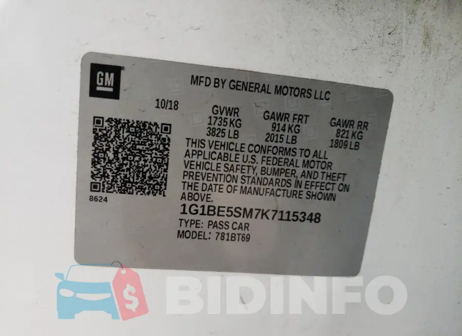 1G1BE5SM7K7115348 Photo# 12