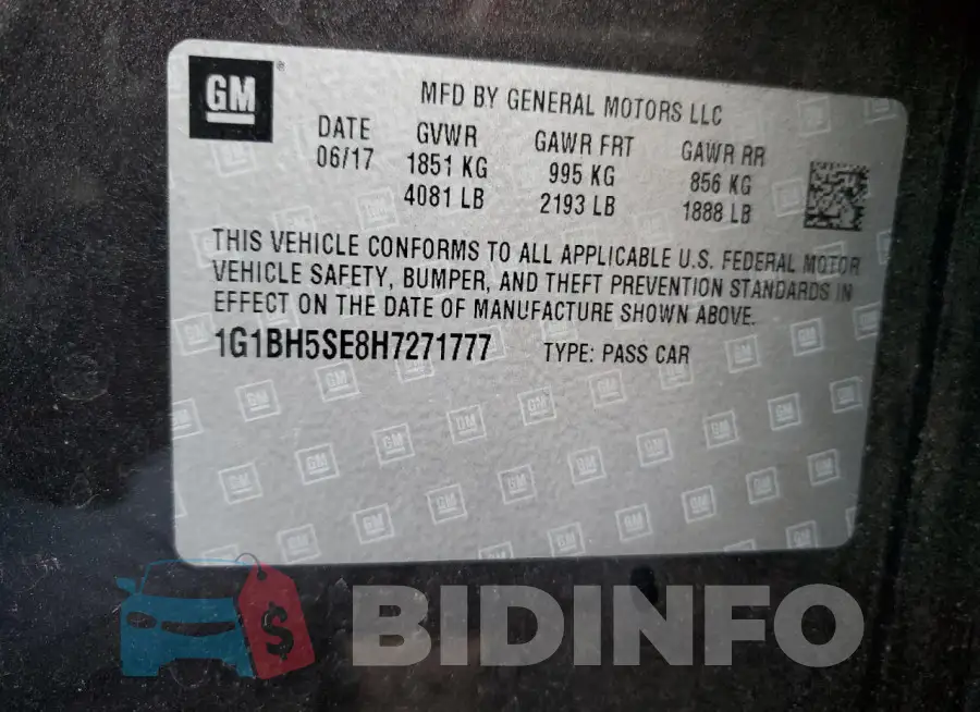 1G1BH5SE8H7271777 Photo# 12