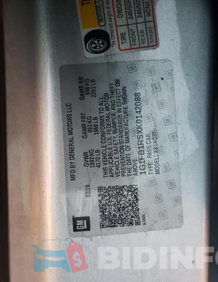 1G1FB1RSXK0142088 Photo# 12