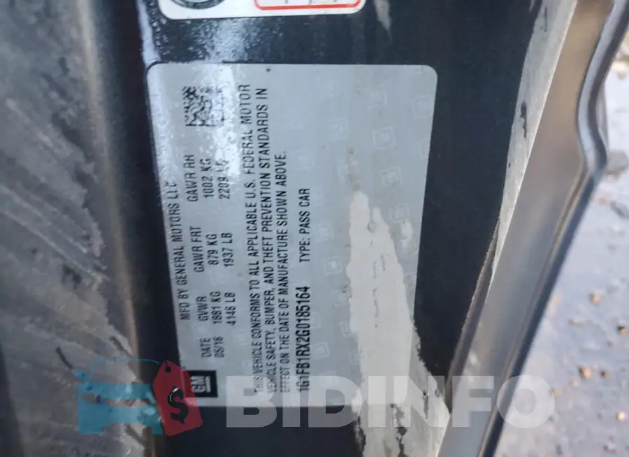 1G1FB1RX2G0185164 Photo# 12