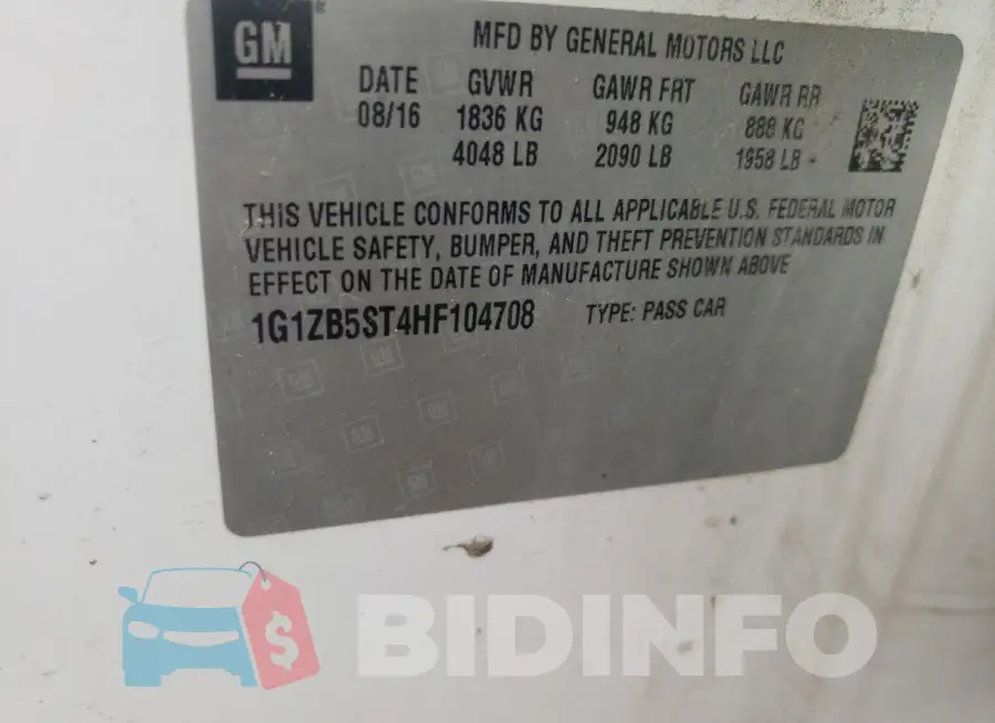 1G1ZB5ST4HF104708 Photo# 12