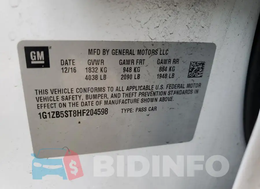 1G1ZB5ST8HF204598 Photo# 13