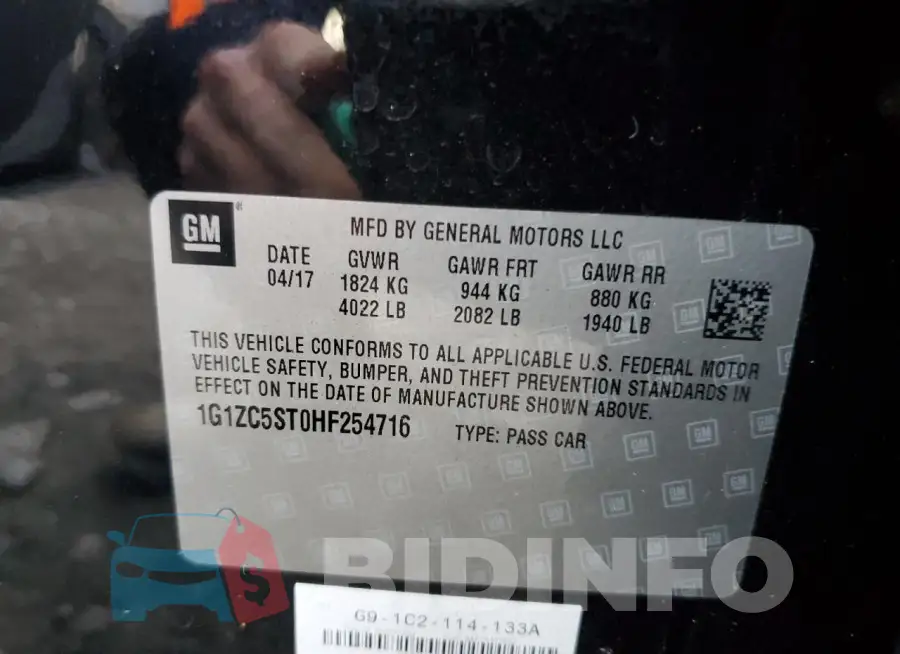 1G1ZC5ST0HF254716 Photo# 12