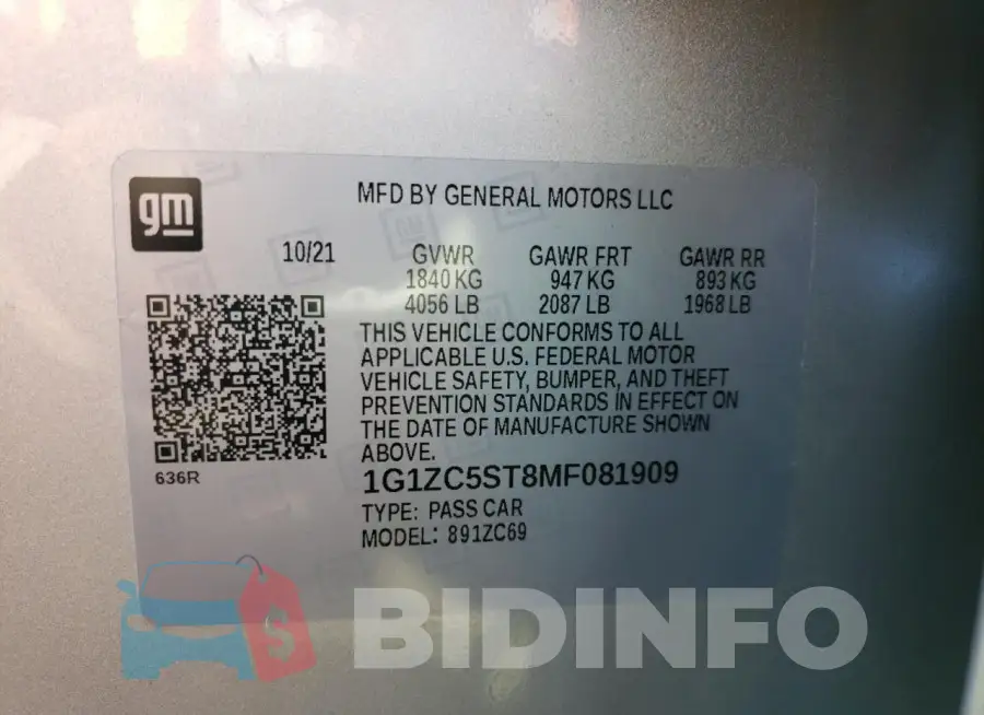 1G1ZC5ST8MF081909 Photo# 12