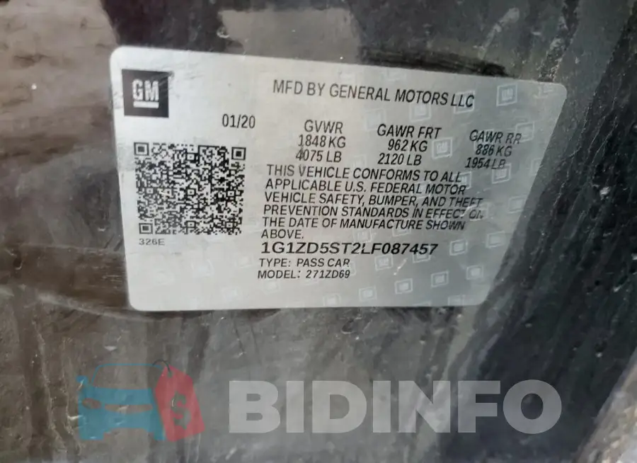 1G1ZD5ST2LF087457 Photo# 12