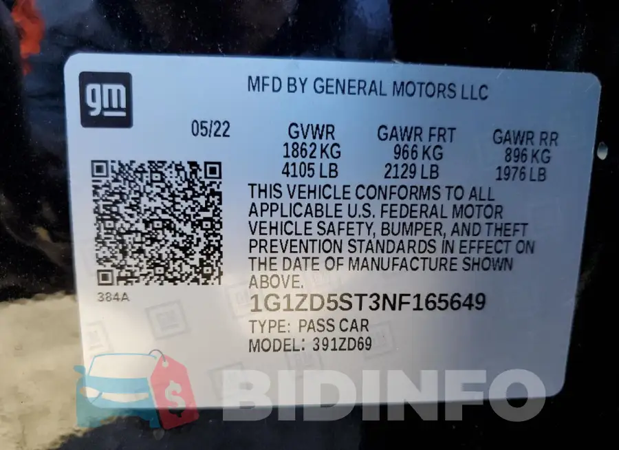 1G1ZD5ST3NF165649 Photo# 13