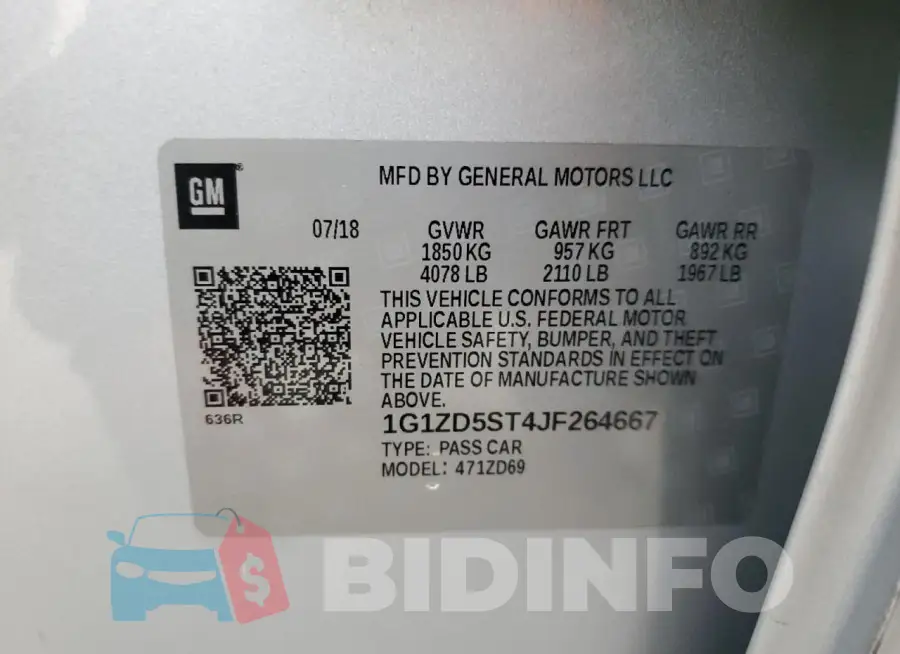 1G1ZD5ST4JF264667 Photo# 12
