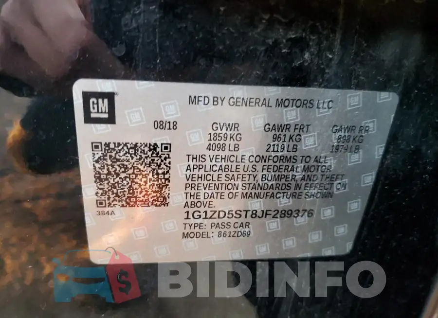 1G1ZD5ST8JF289376 Photo# 12