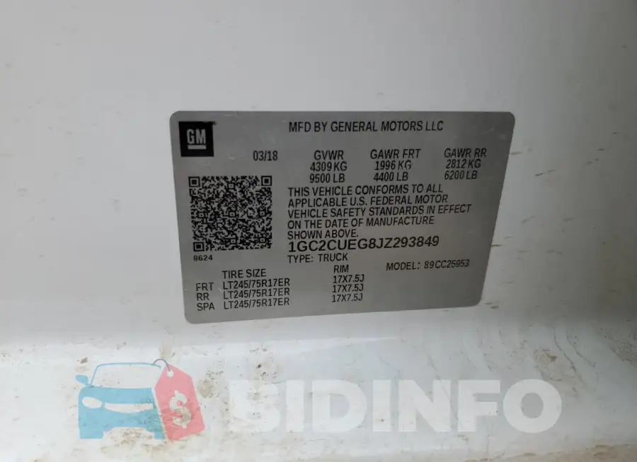 1GC2CUEG8JZ293849 Photo# 12