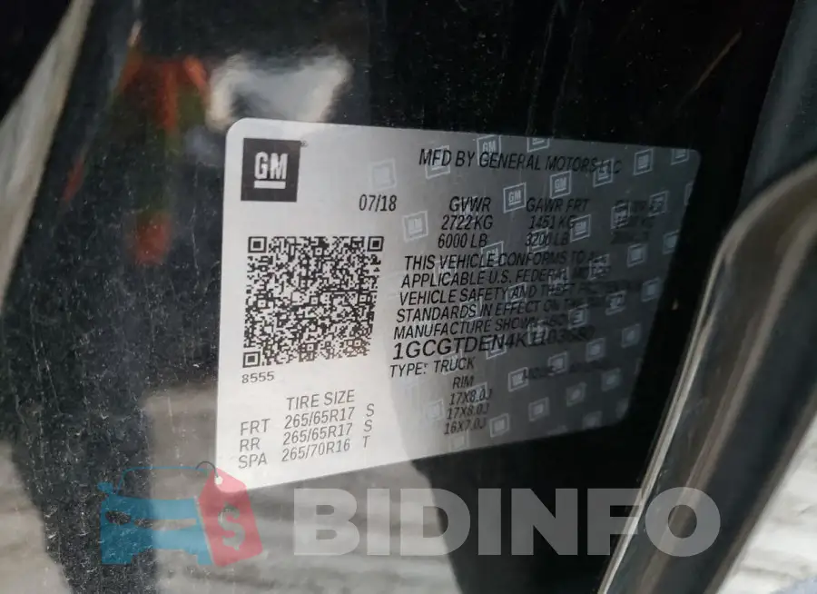 1GCGTDEN4K1103680 Photo# 13