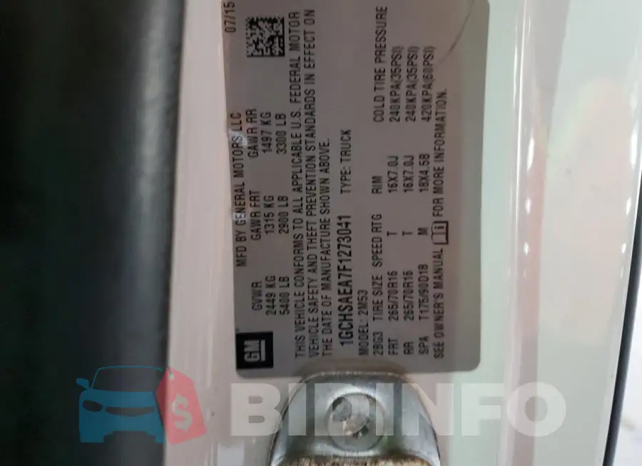 1GCHSAEA7F1273041 Photo# 12