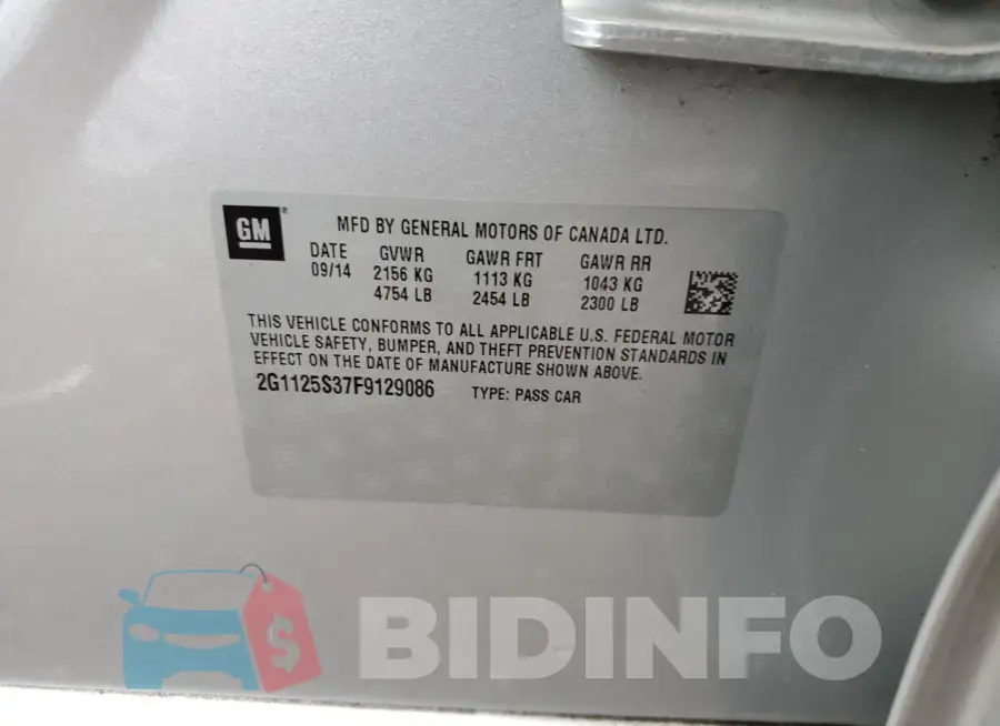 2G1125S37F9129086 Photo# 12
