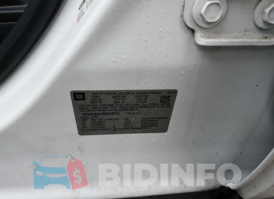 2GNALBEK7G6318370 Photo# 13