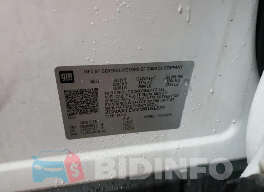 2GNAXTEVXM6161224 Photo# 13