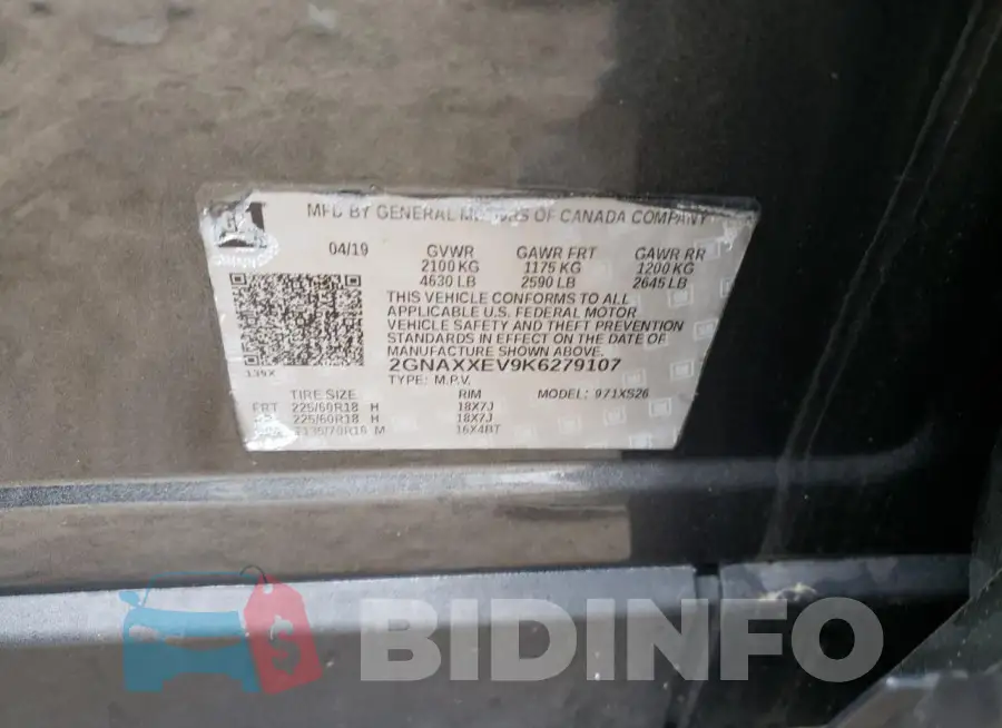 2GNAXXEV9K6279107 Photo# 13