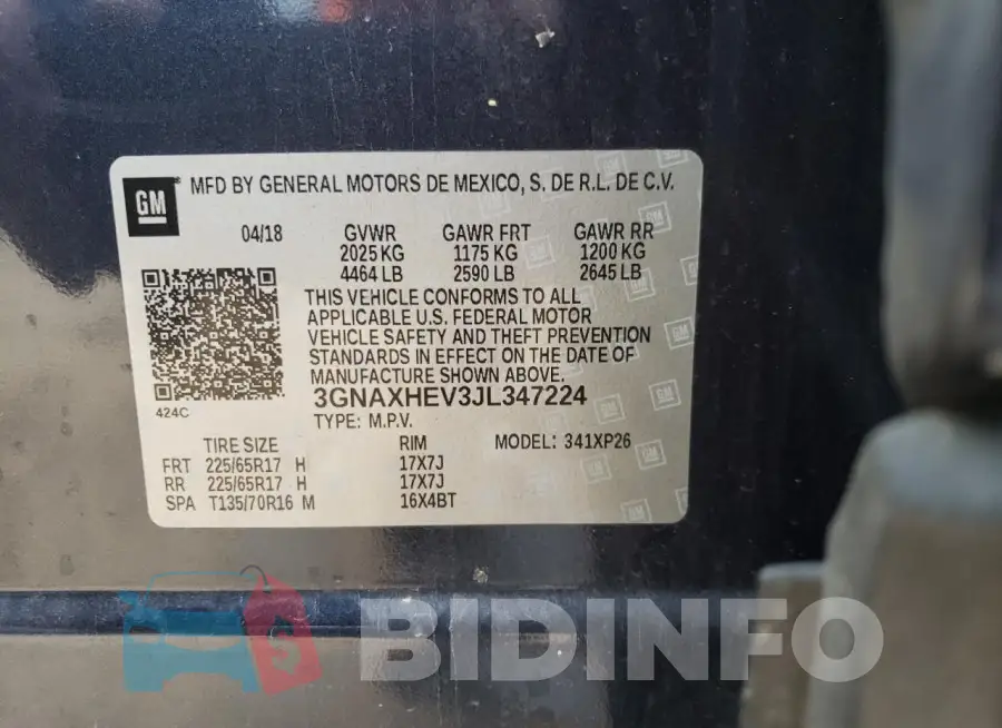 3GNAXHEV3JL347224 Photo# 14