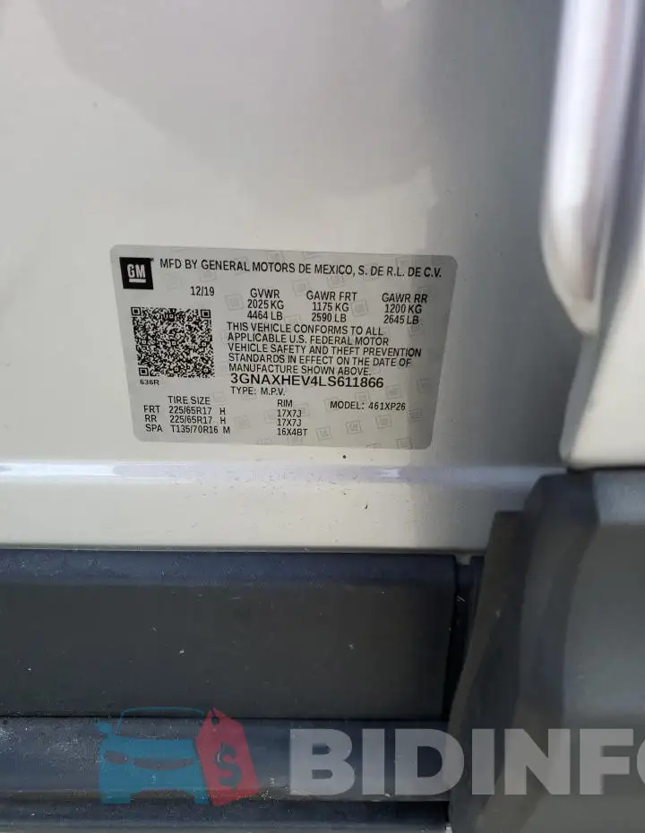 3GNAXHEV4LS611866 Photo# 13