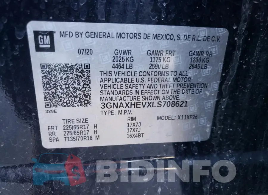 3GNAXHEVXLS708621 Photo# 13