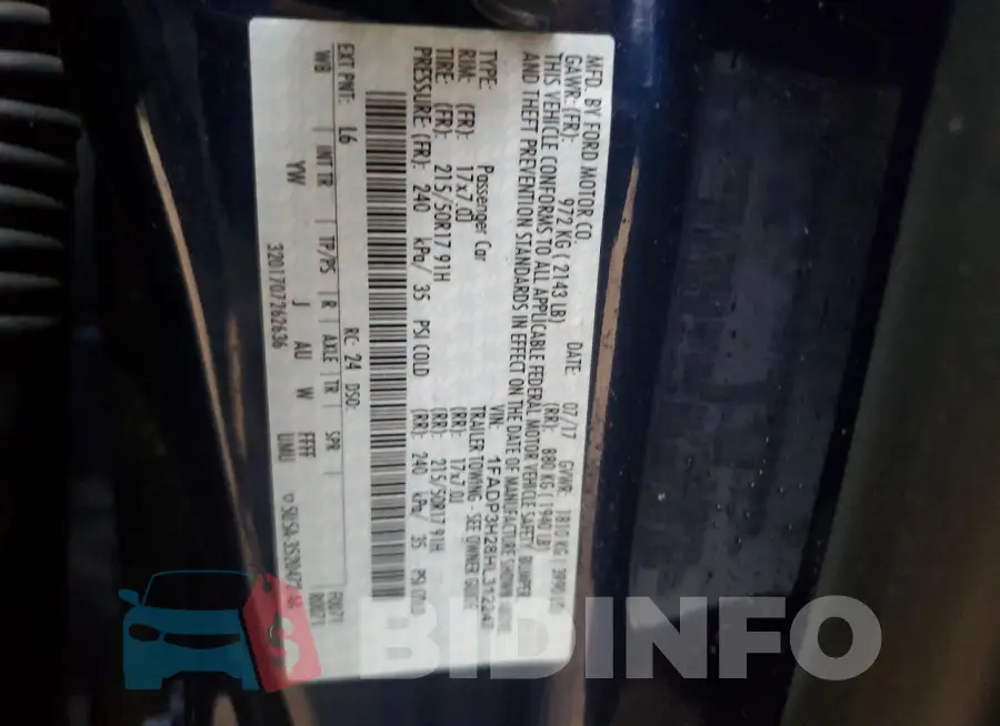 1FADP3H28HL312247 Photo# 12