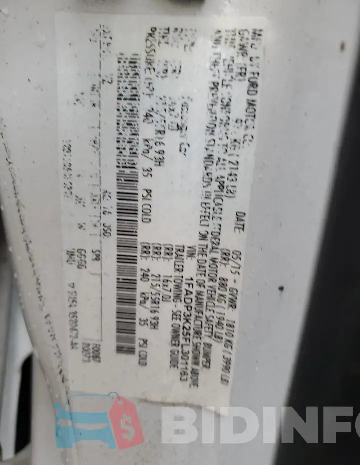 1FADP3K25FL301163 Photo# 12