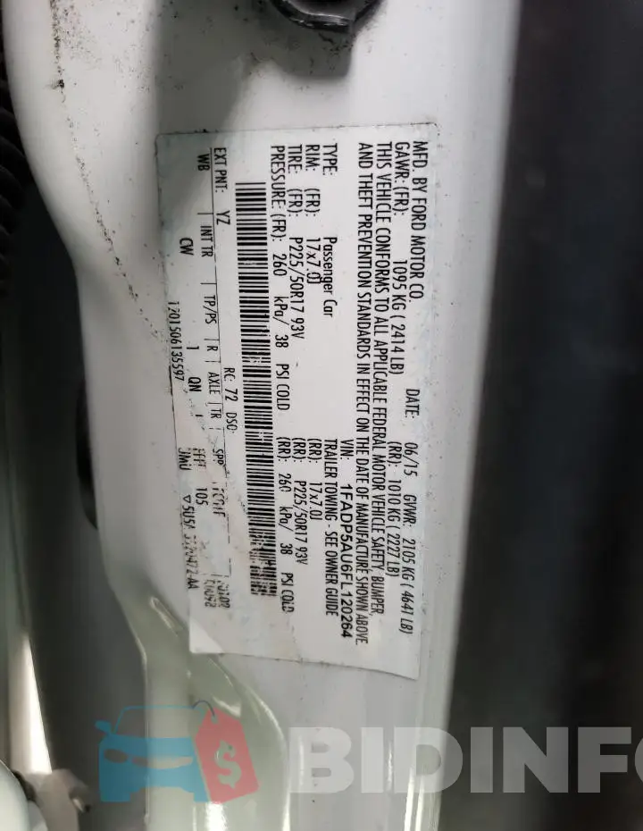 1FADP5AU6FL120264 Photo# 12