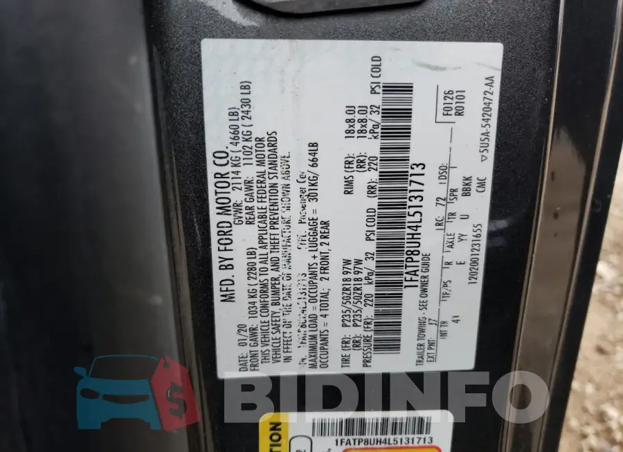 1FATP8UH4L5131713 Photo# 12