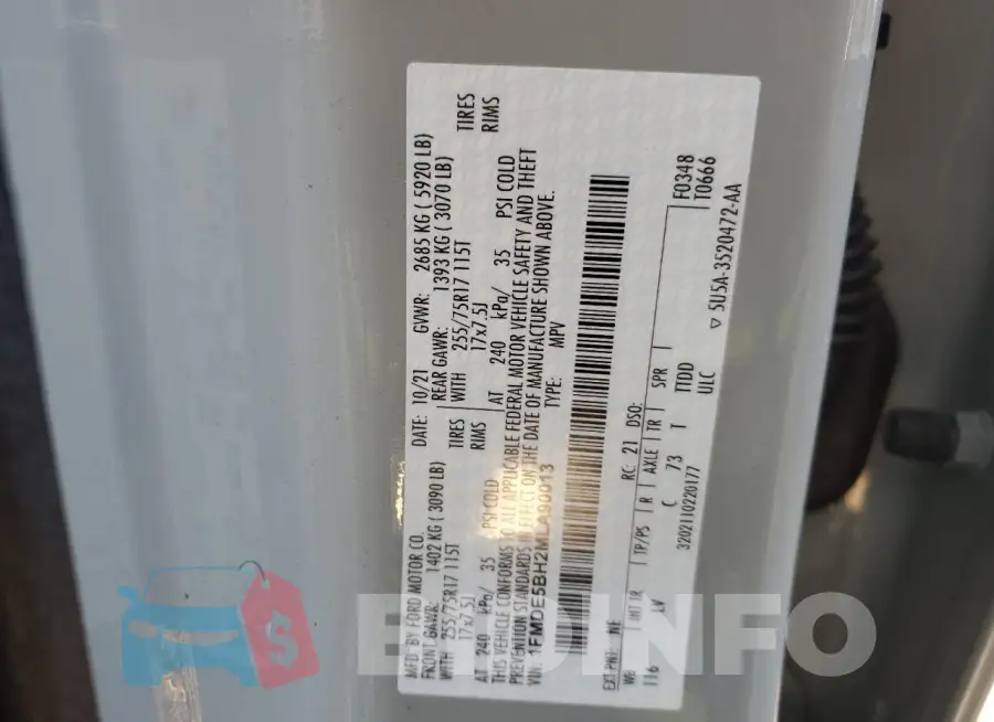 1FMDE5BH2MLA90013 Photo# 13