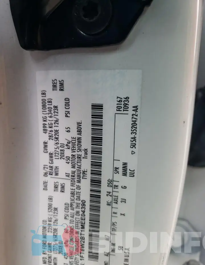 1FT8W2BT1MEE04390 Photo# 12