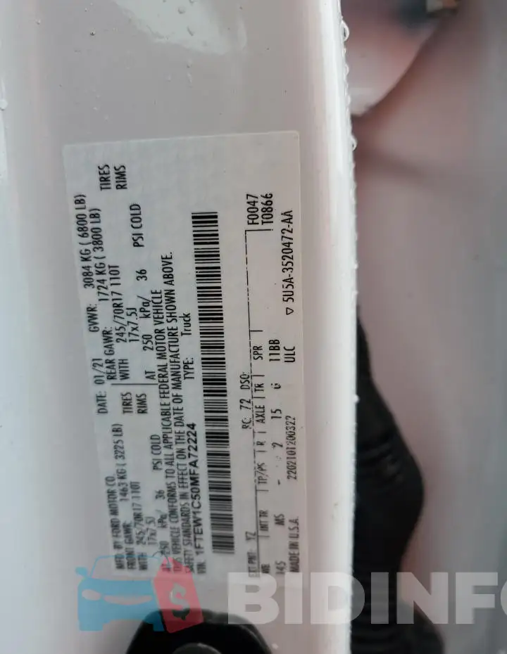 1FTEW1C50MFA72224 Photo# 12