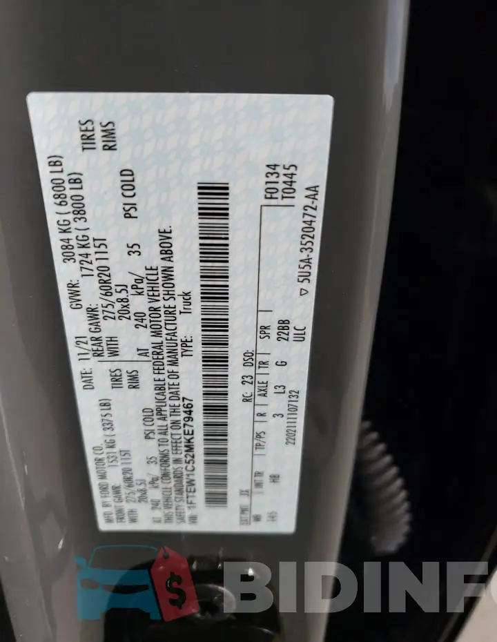 1FTEW1C52MKE79467 Photo# 12