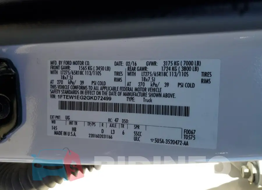 1FTEW1EG2GKD72499 Photo# 12
