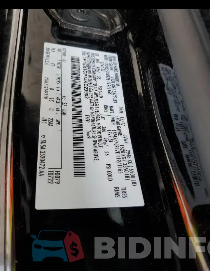 1FTEX1CP1JKD23902 Photo# 12