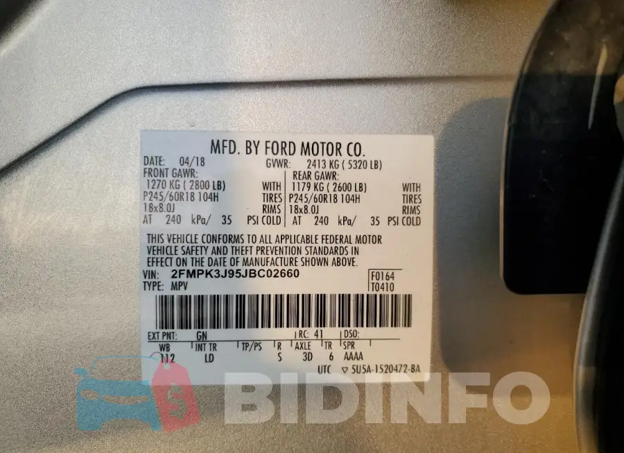 2FMPK3J95JBC02660 Photo# 13