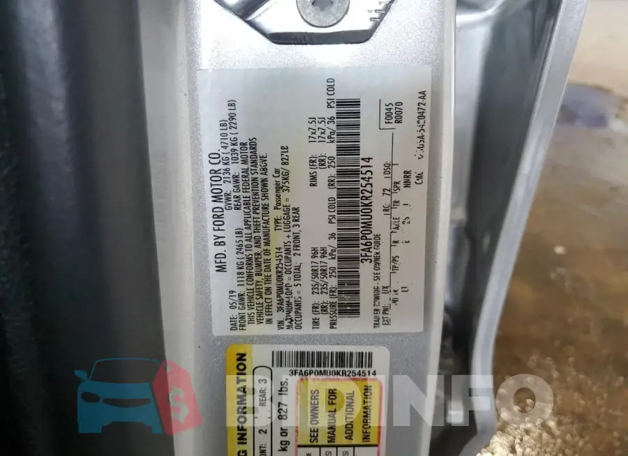 3FA6P0MU0KR254514 Photo# 12