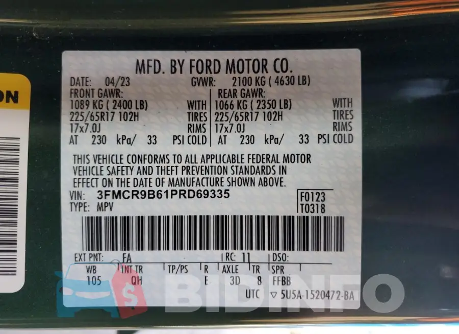 3FMCR9B61PRD69335 Photo# 12
