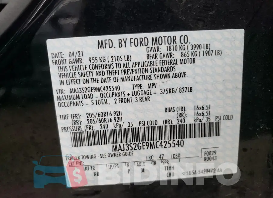 MAJ3S2GE9MC425540 Photo# 13