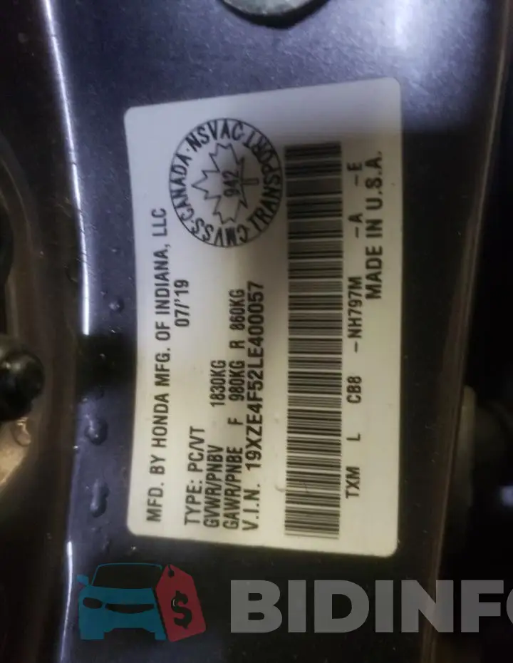 19XZE4F52LE400057 Photo# 13