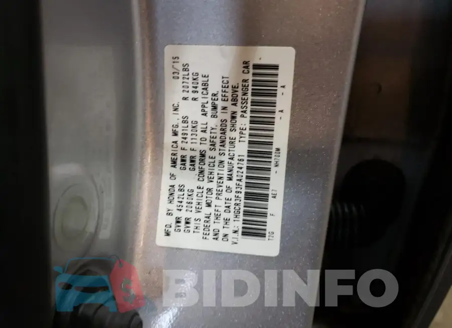 1HGCR3F93FA024761 Photo# 12