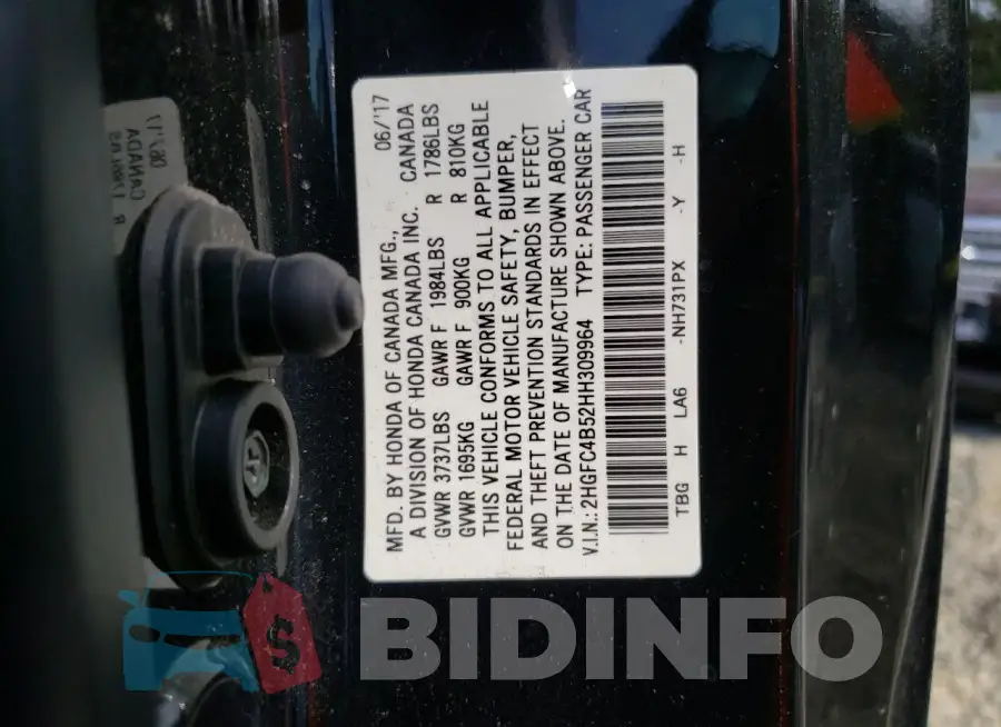 2HGFC4B52HH309964 Photo# 12