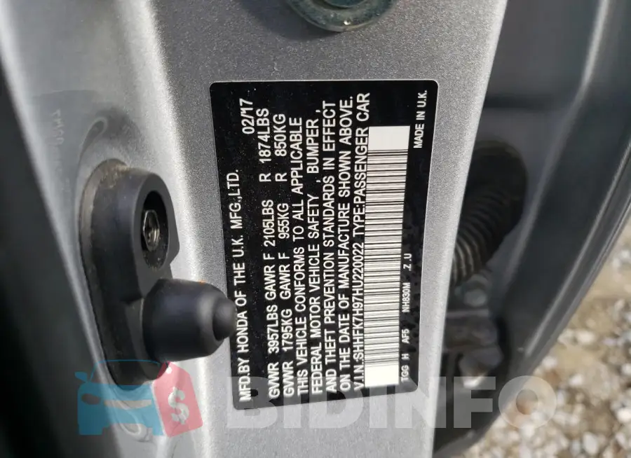 SHHFK7H97HU220022 Photo# 12