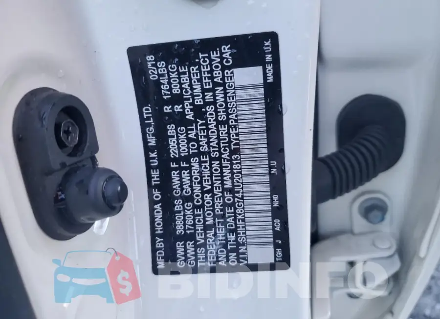 SHHFK8G74JU201813 Photo# 12