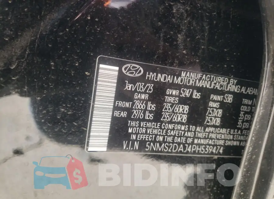 5NMS2DAJ4PH539474 Photo# 13